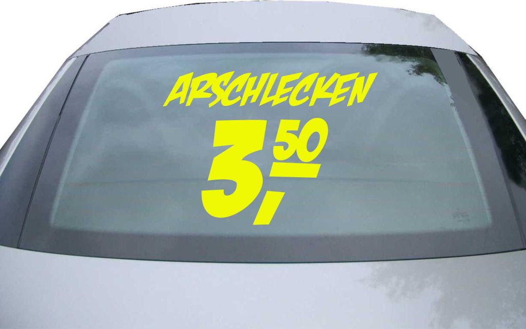 Indigos UG - Aufkleber Heckscheibe & Motorklappe DE6469 - neongelb - 600x428 mm - Arschlecken - Auto Scheiben Fenster Heckklappe Tuning Racing JDM ...