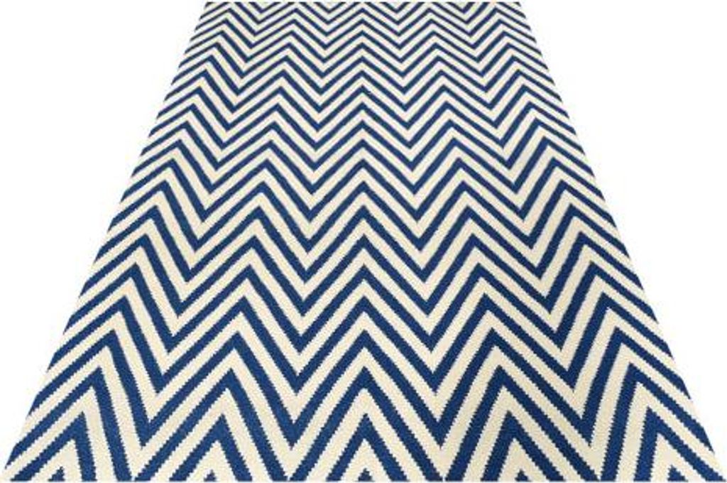 Kelim Zig Zag dark blue (120x180 cm)