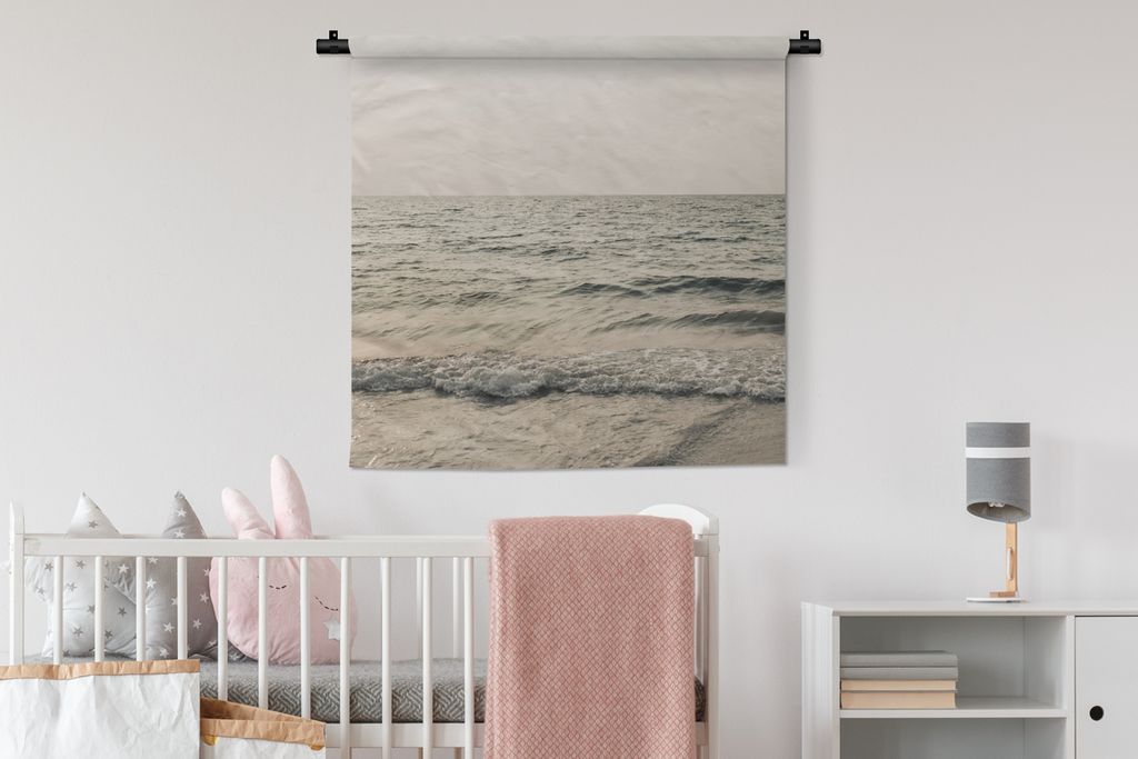 MuchoWow® Wandteppich Wandbehang Sommer - Meer - Grün 90x90 Produktbild 