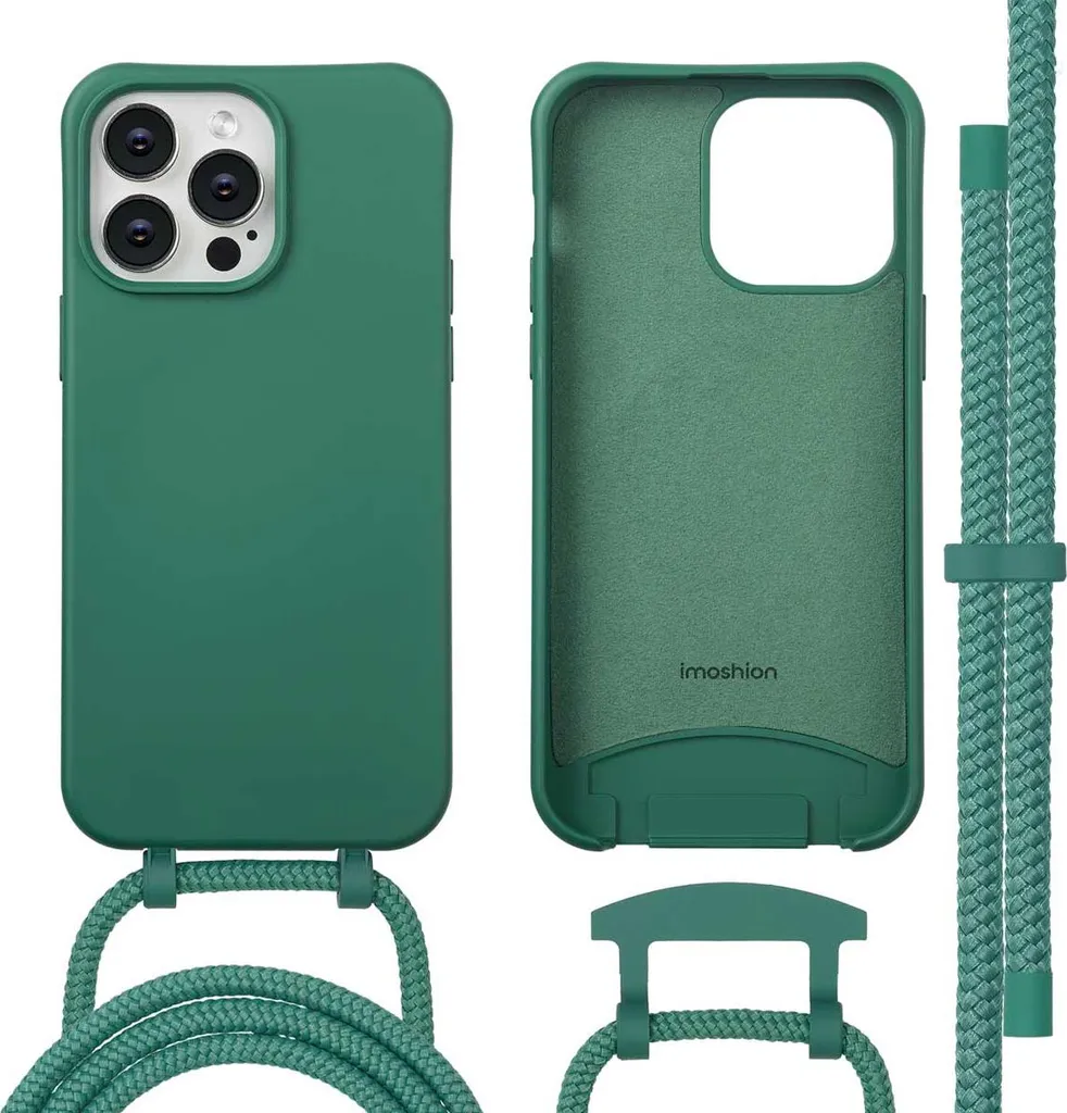 Trend 2024: Cover iPhone 14 Pro Max Verde Scuro con Catena MagSafe