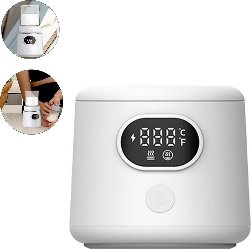 Portable Milchwärmer mit 4 Heizstufen, 360° Reinigung, Type-C Ladeport & langer Laufzeit,8000mAh Batterie