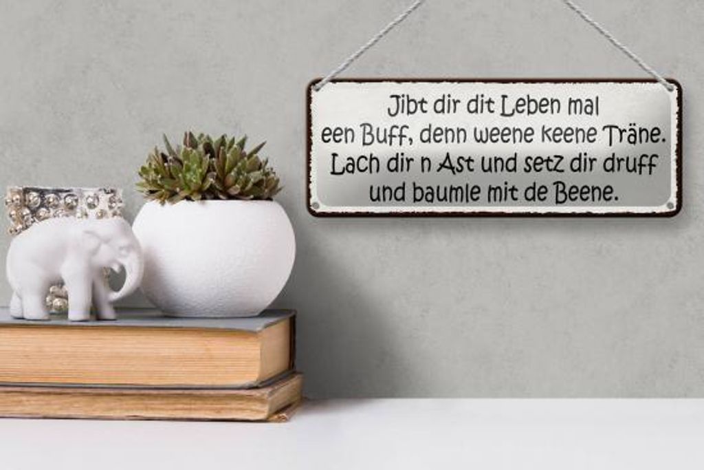 Blechschild Spruch 27x10 cm jibt dir dit Kaufland.de
