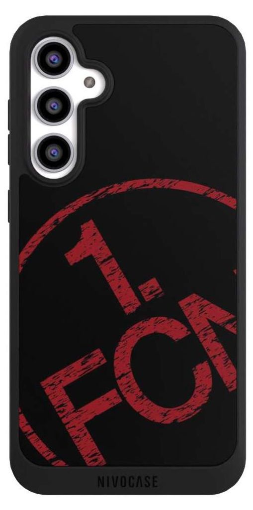 NIVOCASE Handyhülle für Samsung Galaxy S23 FE Hülle NIVOpure Case Schwarz 1. FCN Fanartikel Textur