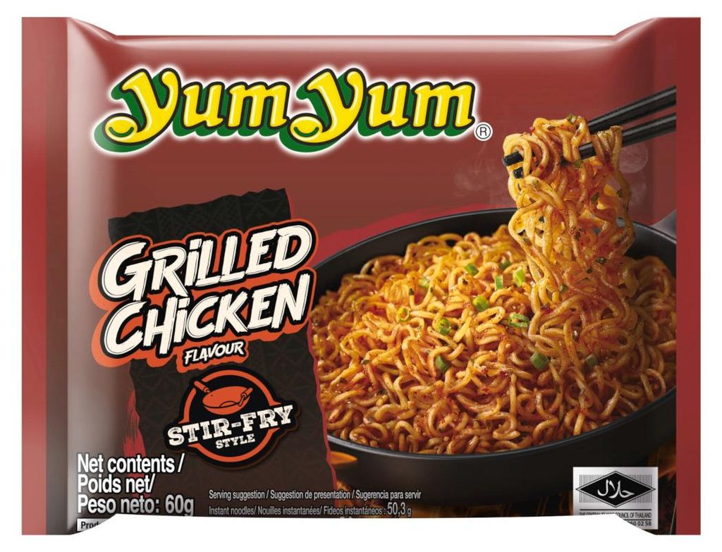 Instantní nudle Yum Yum s příchutí grilovaného kuřete, styl Obrázek produktu 