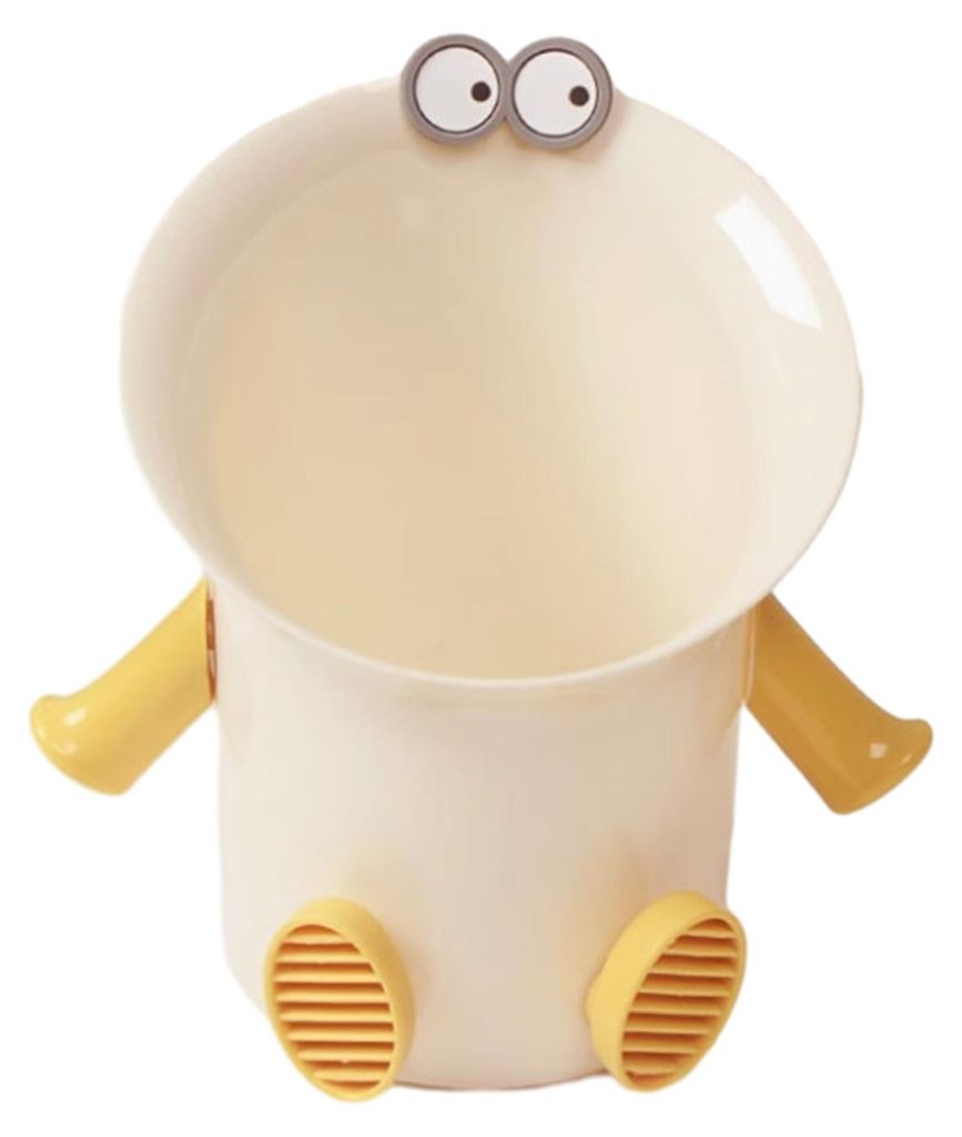 Niedlicher Schreibtisch-Mülleimer mit Mini-Reinigungsbürste, lustigem Wurstlippen-Design, kleiner Abfalleimer für Bürotisch und Schminktisch