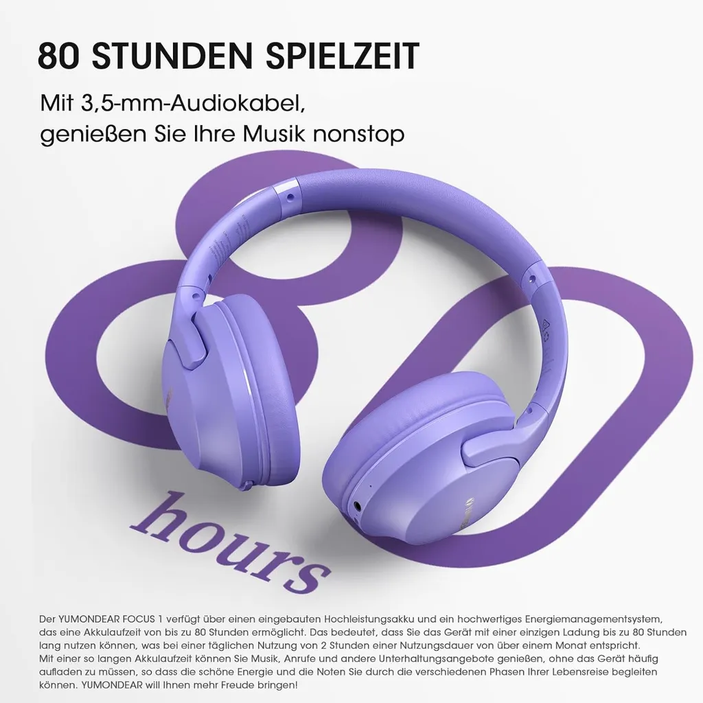 Cuffie Business Bluetooth 80 Ore Multipoint per Ufficio e Casa - 2