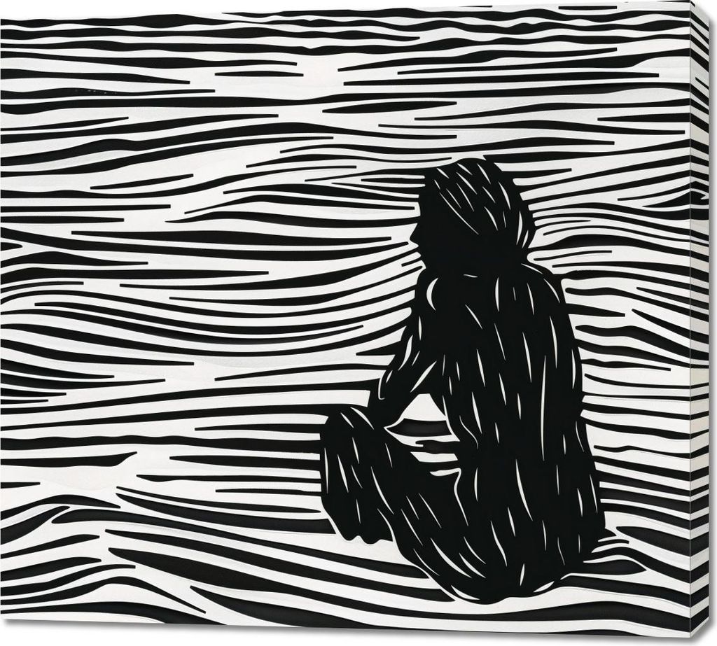 Bild 100x90cm Zusammengesetzte Fluidlinien