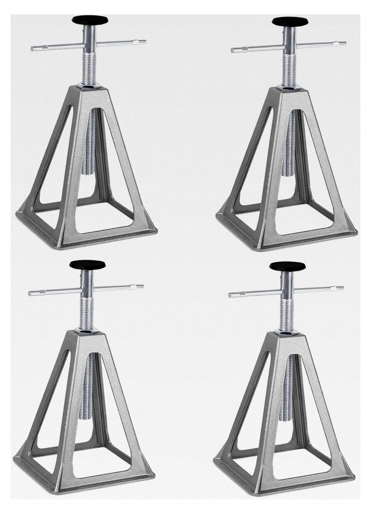 Höhenverstellbare Stützböcke für Wohnwagen und Anhänger, Aluminium, bis 1000 kg pro Stütze, 4er Set