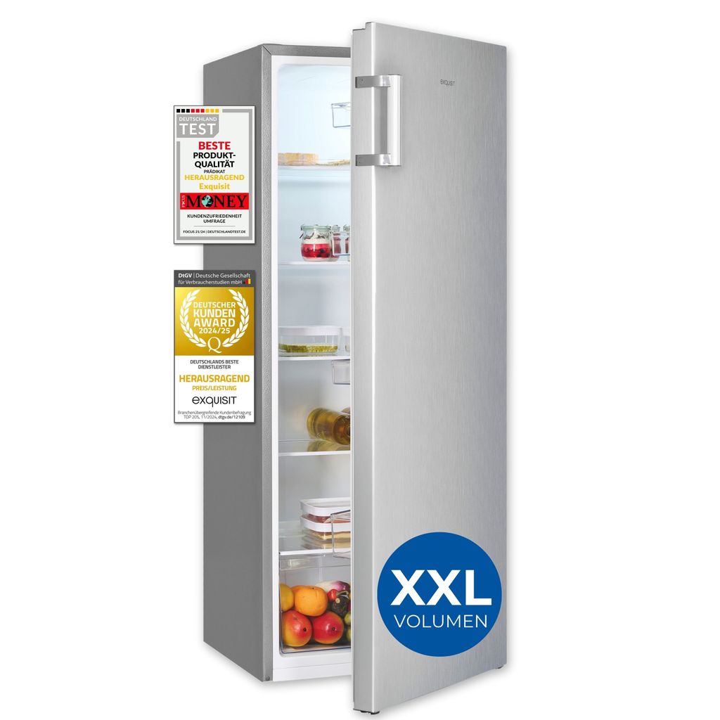 Exquisit Vollraumkühlschrank KS5320-V-H-010E inoxlook | Produktbild 
