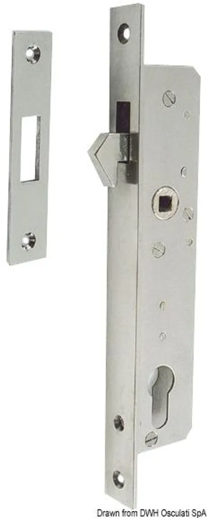 Verrou encastrable inox pour système de porte coulissante intérieure