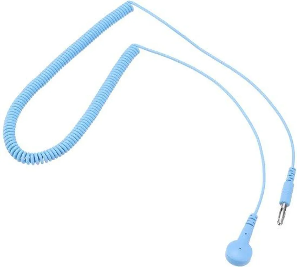 Câble de mise à la terre ESD antistatique bleu, longueur 3 mètres