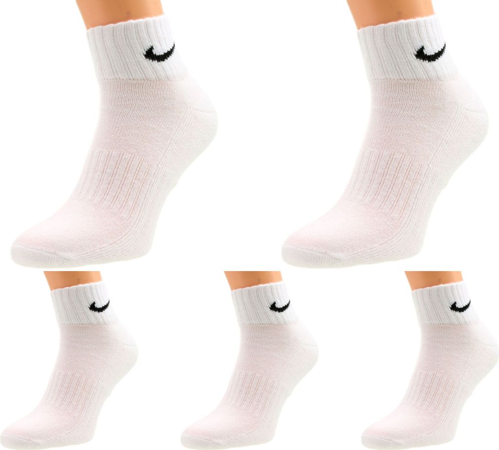 5 Paar Nike SX7677 Everyday Lightweight Ankle Sportsocken Herren Damen - Farbe: weiß - Größe: 38-42
