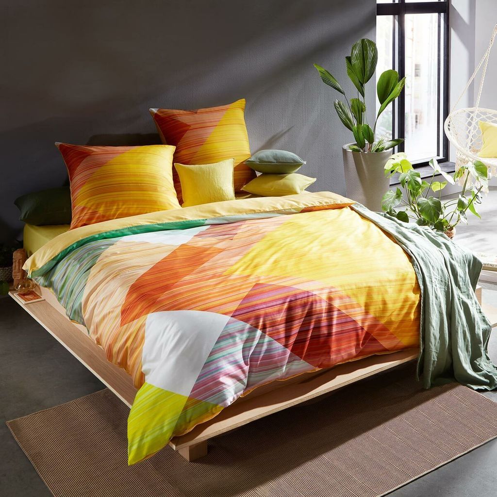 Traumschlaf Mako-Satin Bettwäsche Wellingborough sweet mango 135x200 cm + 80x80 cm