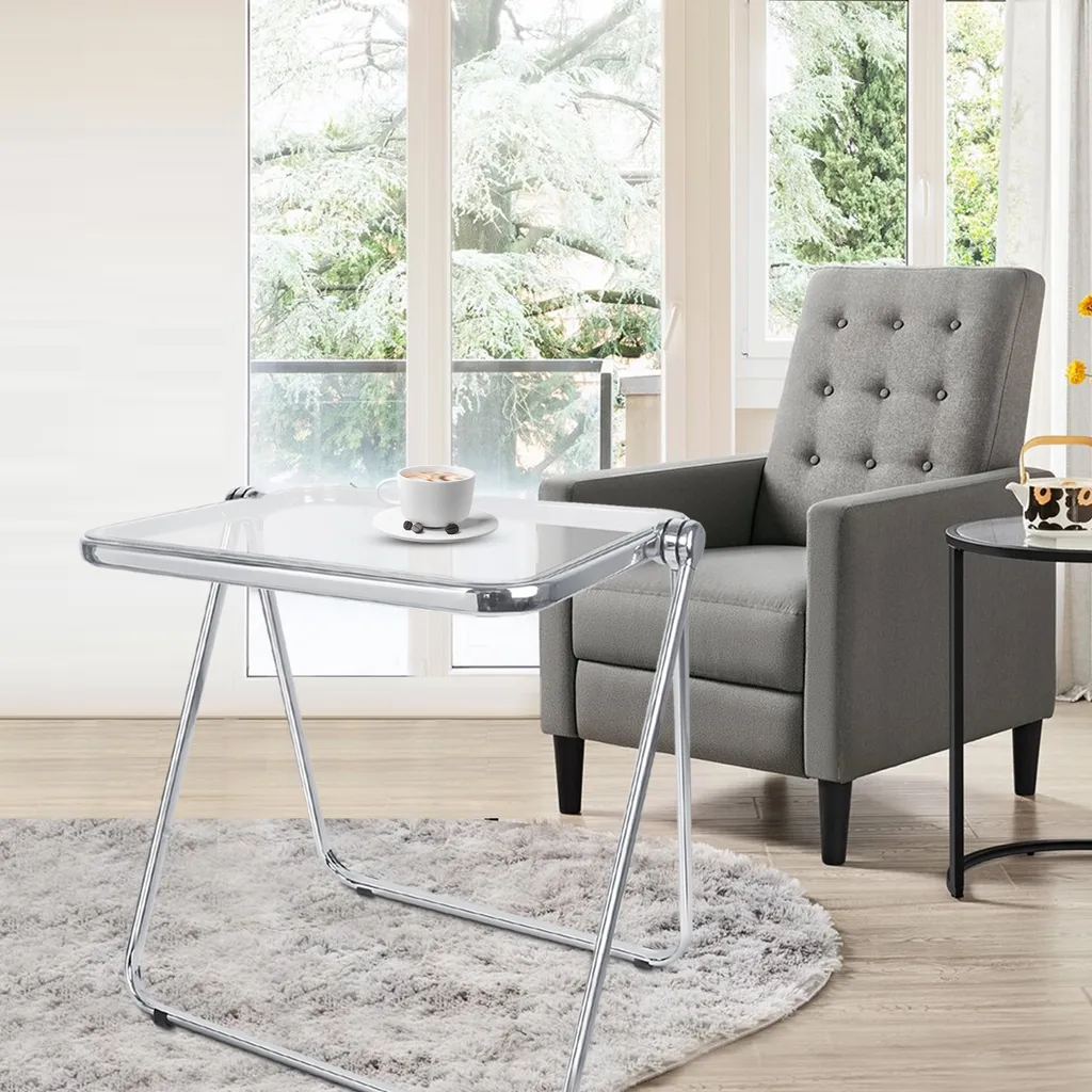 Table de camping pliante avec cadre métallique robuste - Format 64x50 - 6