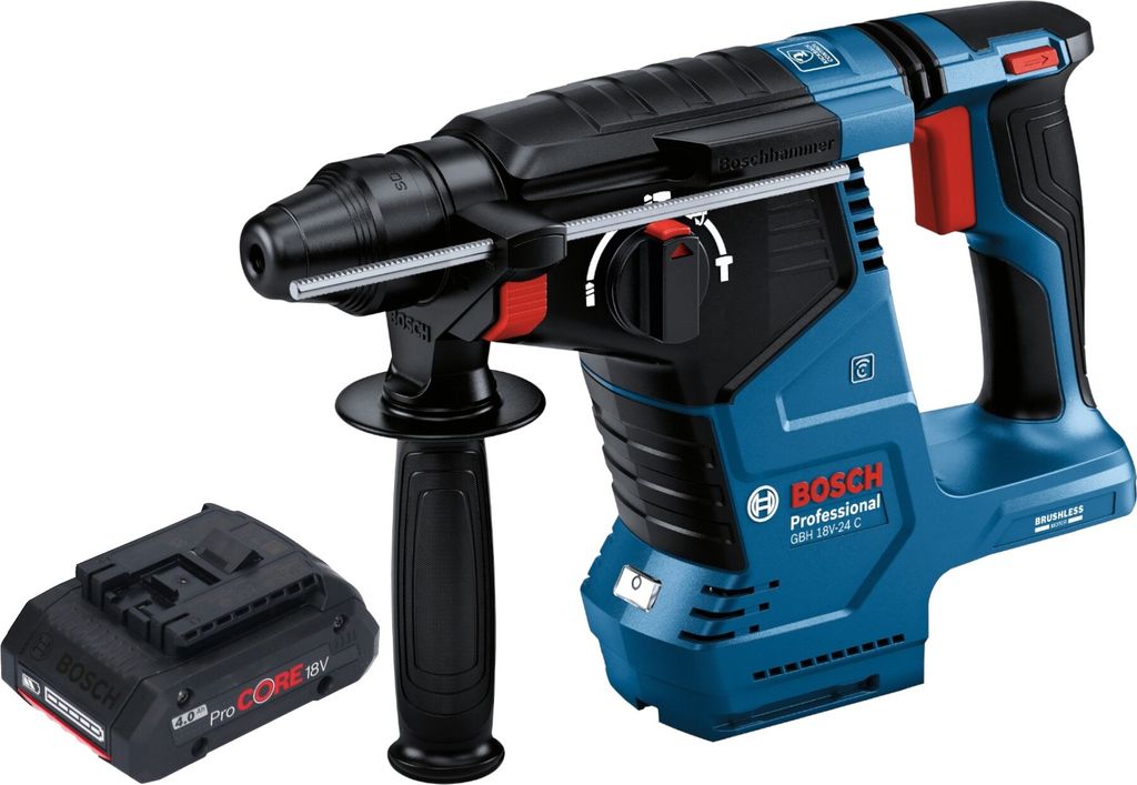 Bosch GBH 18V-24 C Professional Akku Bohrhammer 18 V 2,4 J Brushless SDS plus + 1x ProCORE Akku 4,0 Ah - ohne Ladegerät