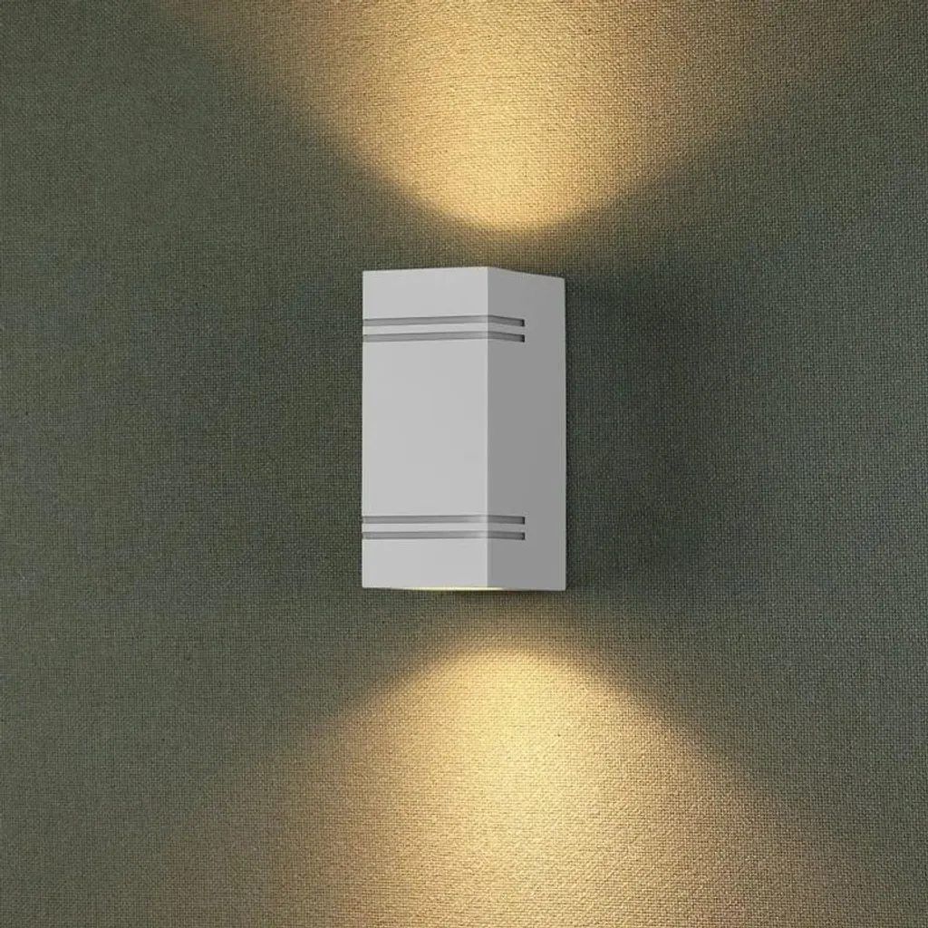 Éclairage mural double faisceau GU10 étanche IP44 pour façade moderne