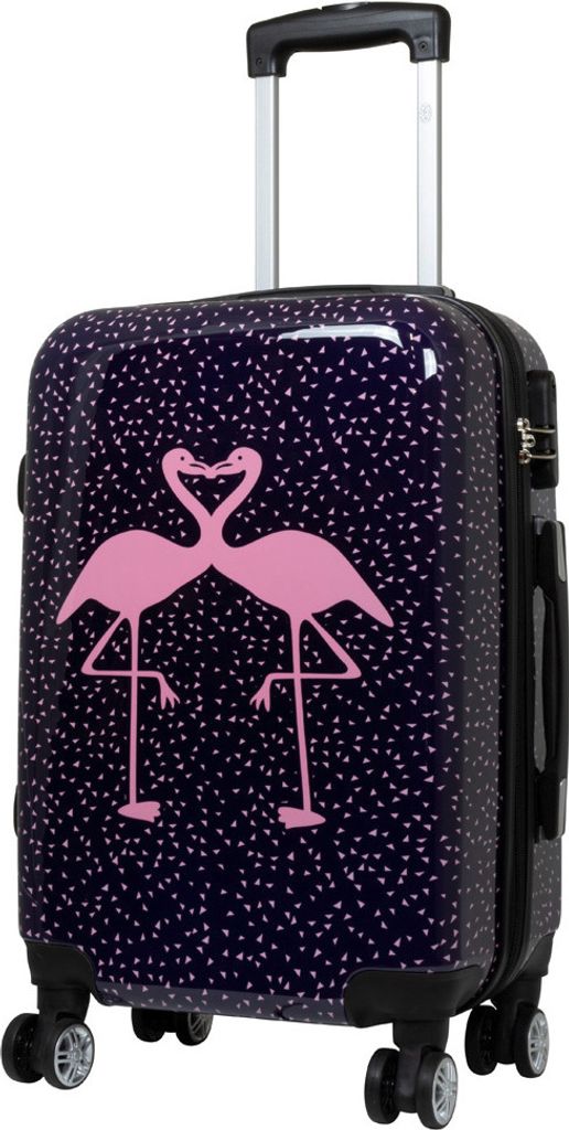 Polycarbonat Kleiner Handgepäck Reisekoffer Flamingo 55 cm Produktbild 