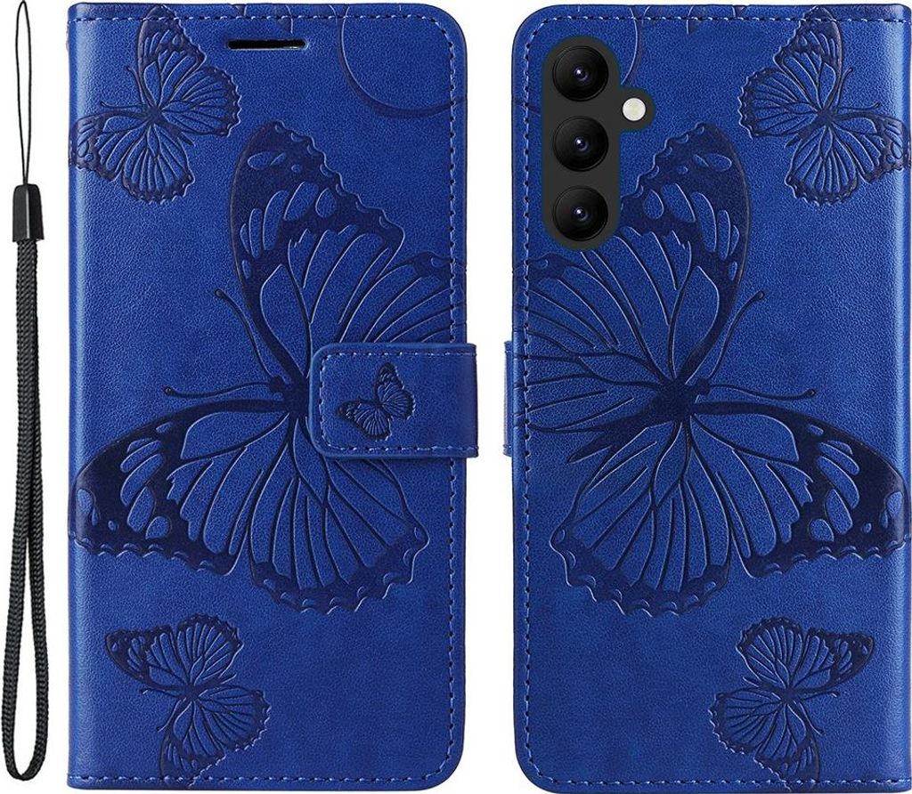 Samsung Galaxy A25 Hülle - Coverup Schmetterlinge Klapphülle - Blau