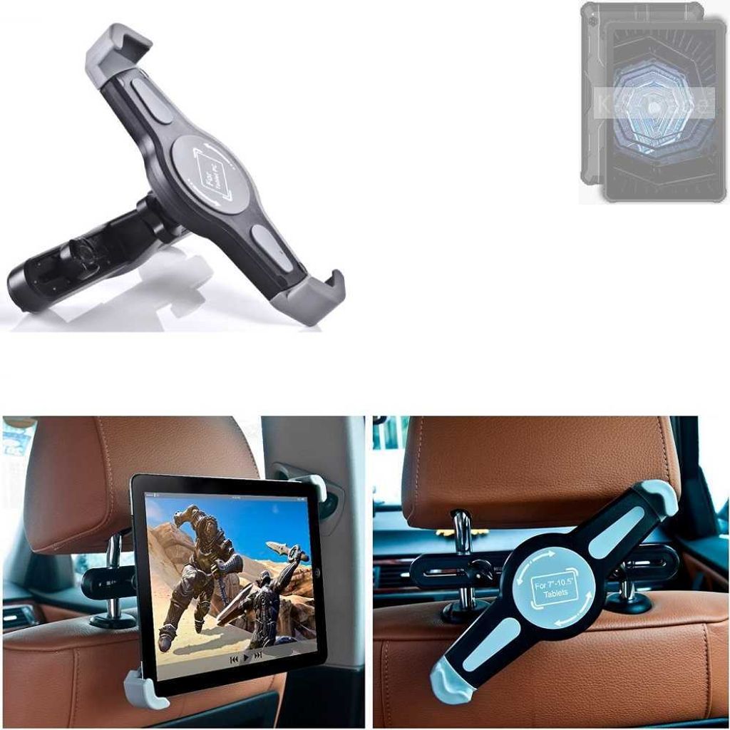K-S-Trade Tablethalterung kompatibel mit Oukitel RT5 KFZ Kopfstützen Halterung 360° Auto Sitzhalterung Headrest Holder Halter Tablet PC Kopfstütze