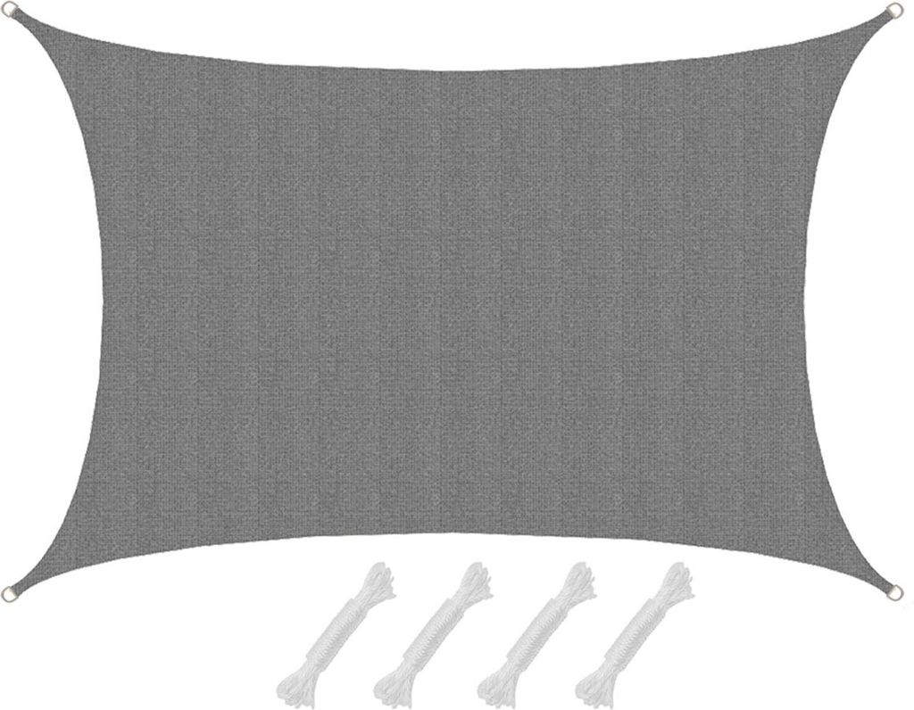 UV Sonnensegel 4x6 HDPE Rechteckig Sonnenschutz Überdachung Produktbild 