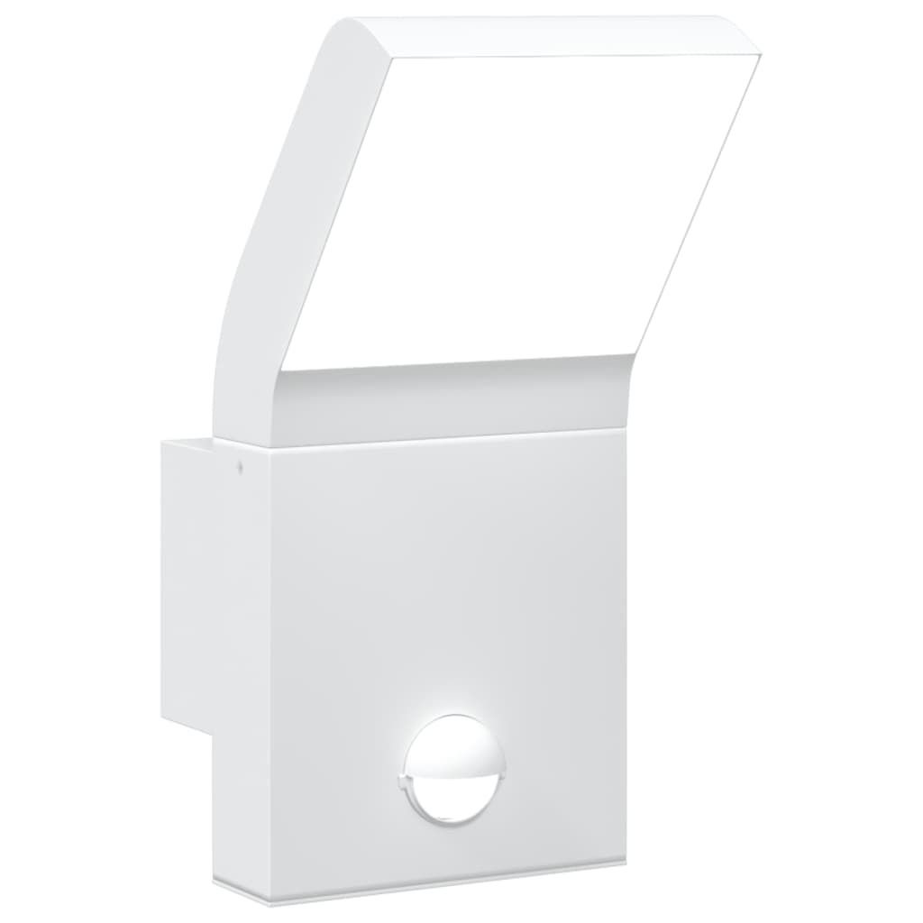 vidaXL LED-Außenwandleuchte mit Sensor Weiß Aludruckguss Produktbild 