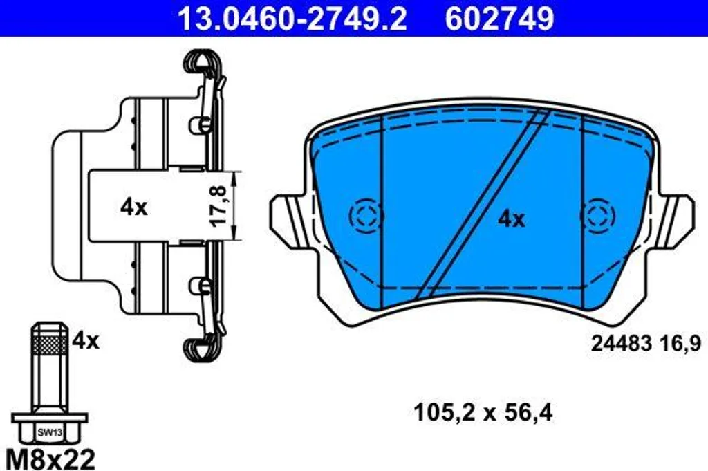 Plaquettes de Frein à Disque pour Audi A3 A4 A6 et VW Golf Passat Tiguan