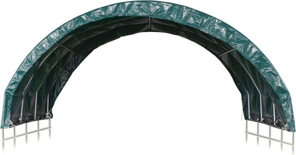 (Robust Möbel) Weidezelt PVC 3,7x3,7 m Grün - CL442063 - Pavillons & Partyzelte