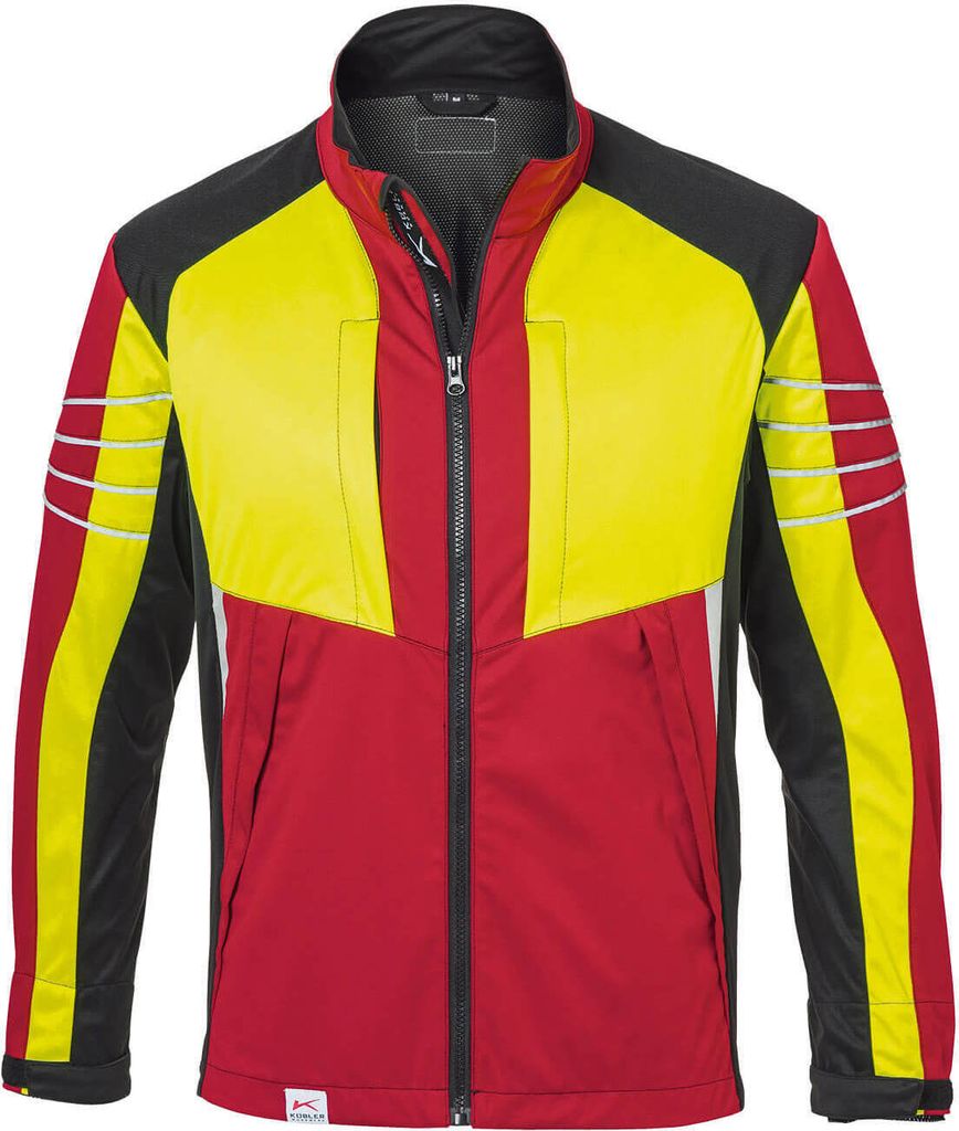 Kübler Forest Ultrashell Jacke Pro rot/warngelb Gr. 3XL