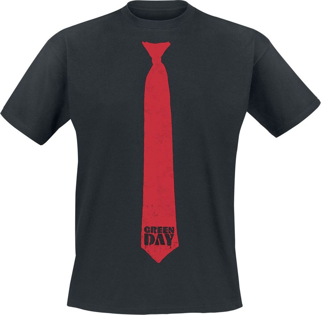 Green Day T-Shirt Herren Tie schwarz Band-Merch, Bands 100% Baumwolle XXL