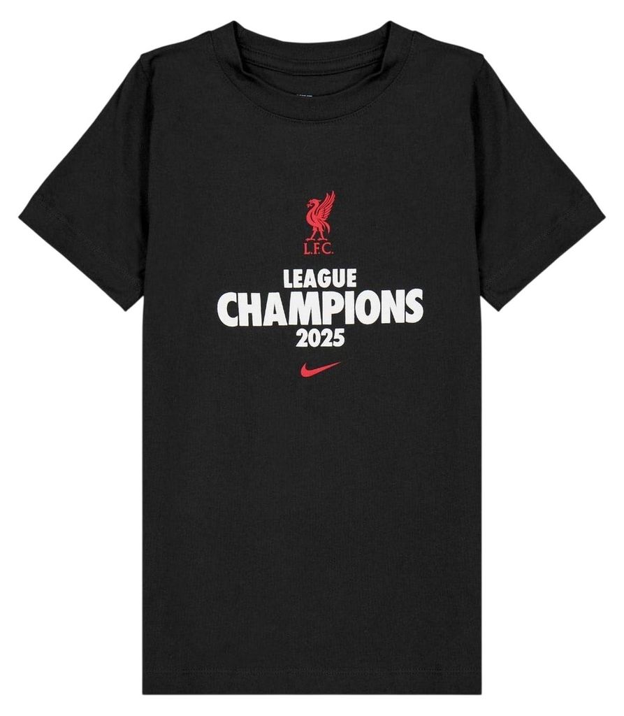 Liverpool FC - T-Shirt für Kinder, Baumwolle, Regulär GT22559 (146-152) (Schwarz/Rot)