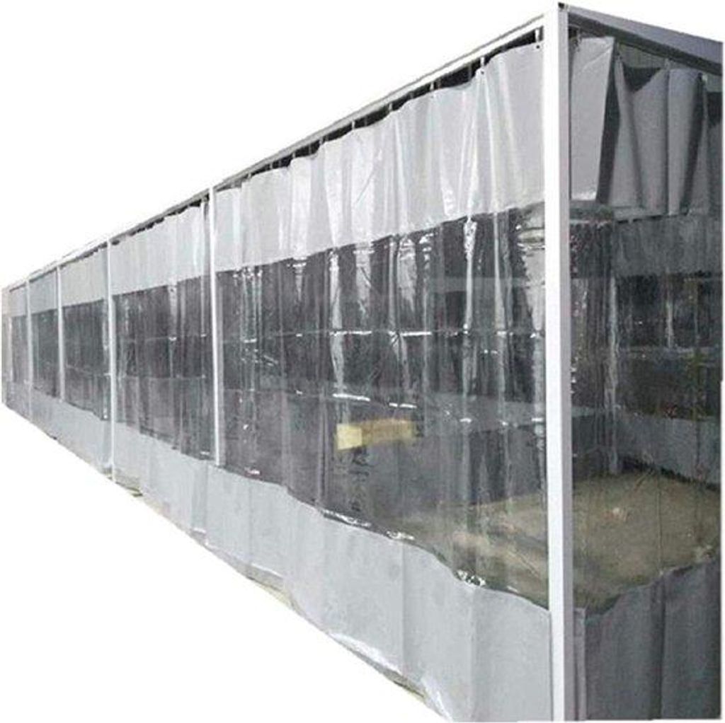 Außenwindschutzgardine für Terrassen - Wasserdichter PVC-Schutzschirm - 250 x 320 cm - Grau