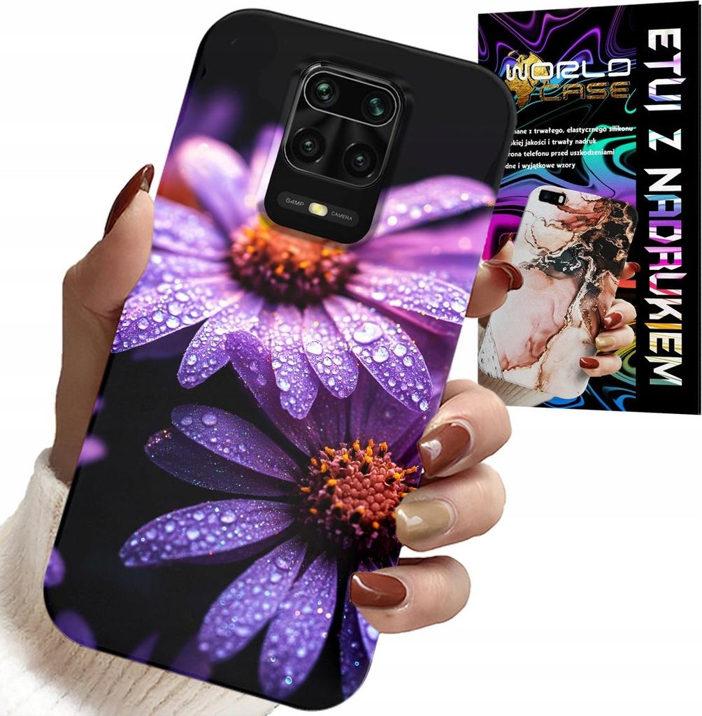 Fall Für Xiaomi Note 9 Pro / 9S - Rosa Gänseblümchen Blumen Abdeckung Fall