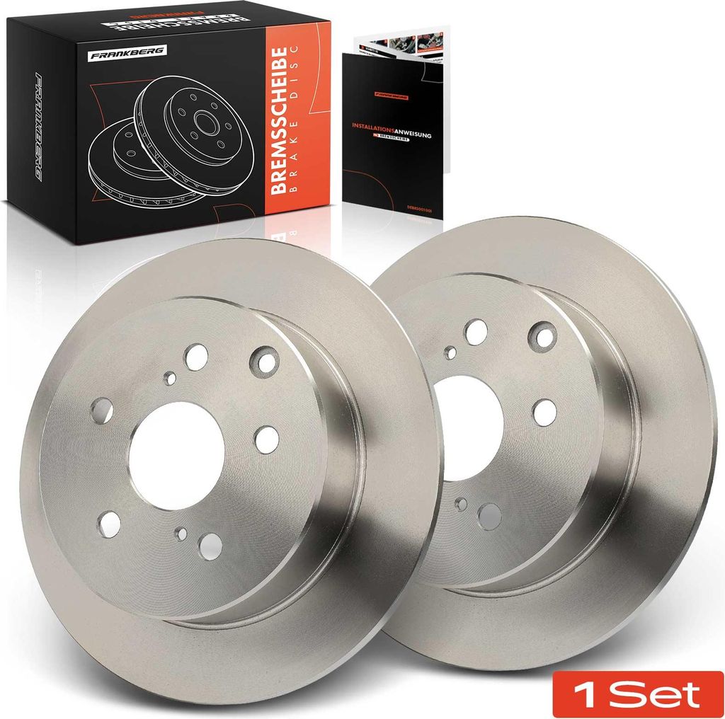 Frankberg 2x Bremsscheiben Hinterachse für Toyota Avensis Station Wagon Stufenheck T25 2005-2008