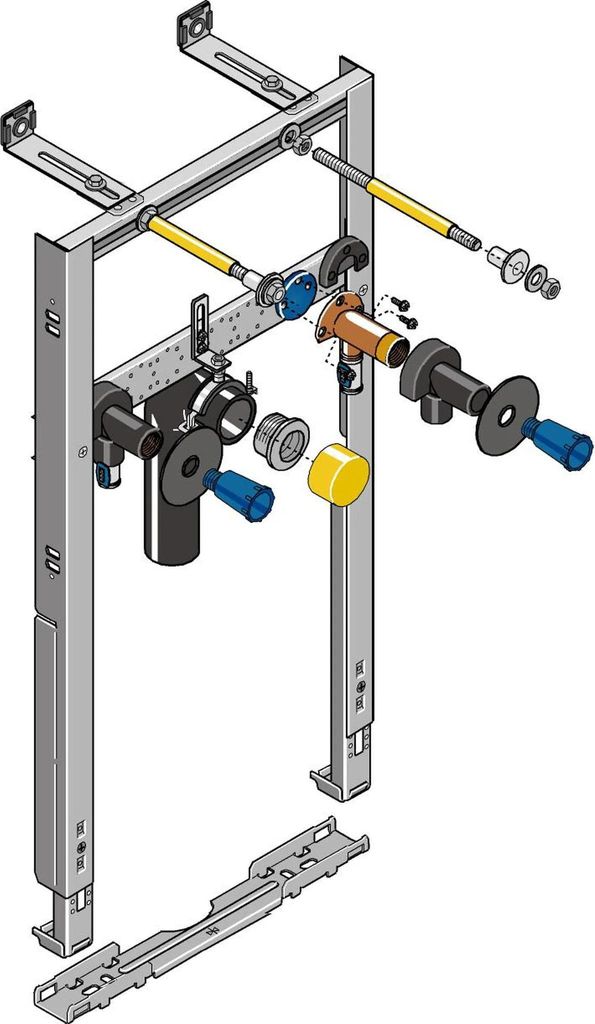 Geberit Huter Montageelement WT f Einlocharm. FF20, Massiv-u Trockenb,Vor- u Inwand, 1 Stk.