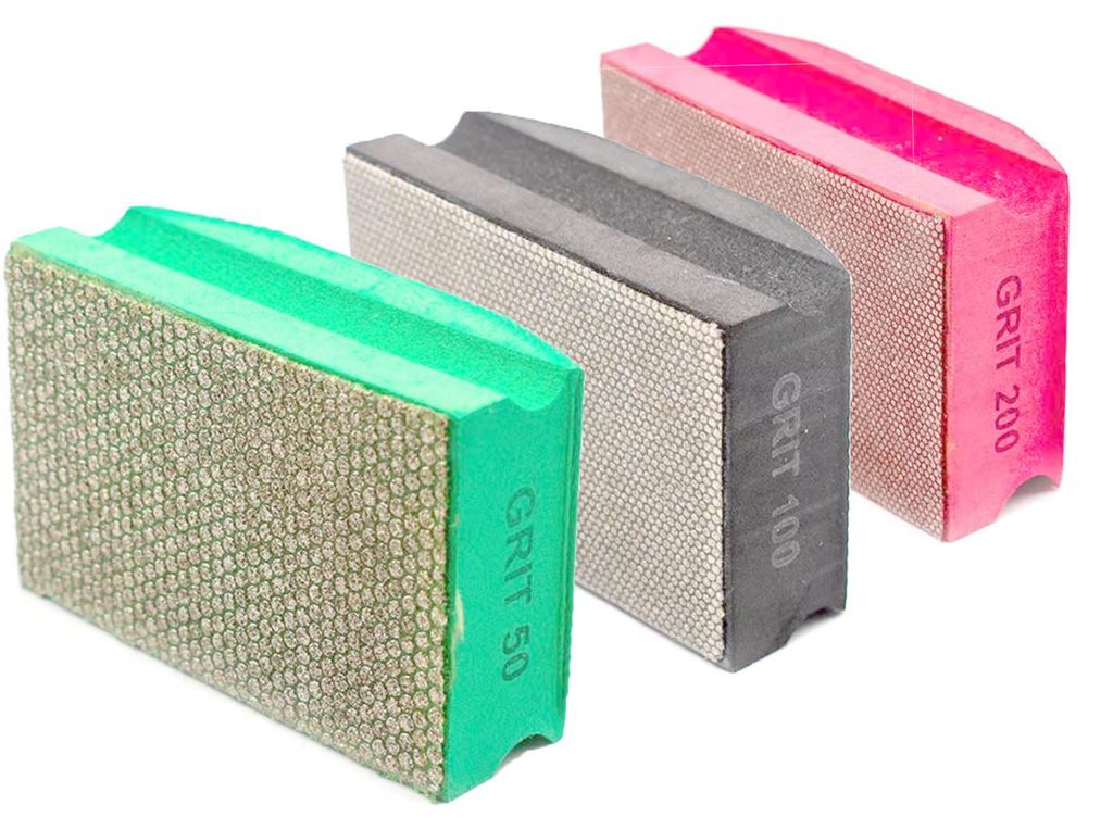 Marcrist Diamant-Handpolierpad Set #50/#100/#200 – Fliesenkanten schleifen