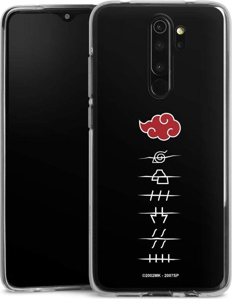 DeinDesign Handyhülle für Xiaomi Redmi Note 8 Pro Silikon Hülle Case Smartphone Schutzhülle Naruto Shippuden Offizielles Lizenzprodukt Akatsuki