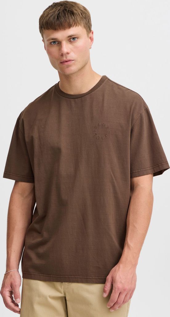 Solid SDMARKELL Herren T-Shirt Kurzarm Shirt Basic 100% Baumwolle Stickerei oversize