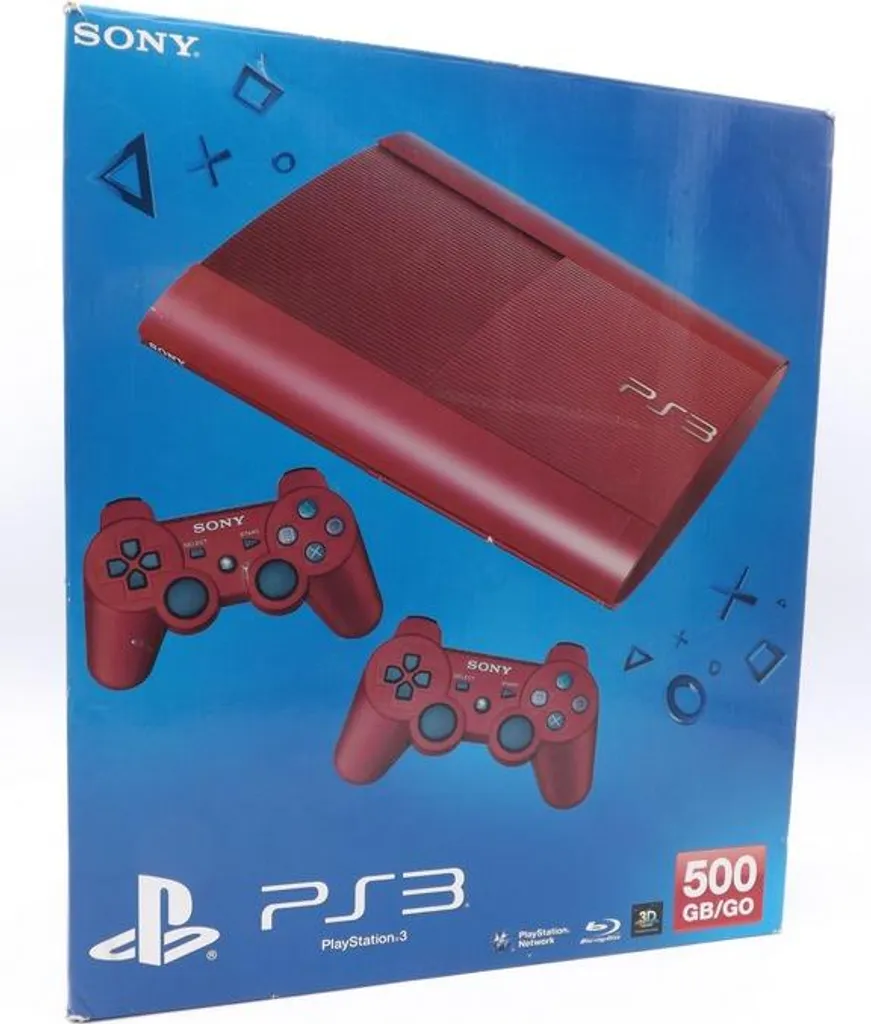 Sony PlayStation 3 Super Slim Konsole 500 GB Garnet Red Rot PS3 in