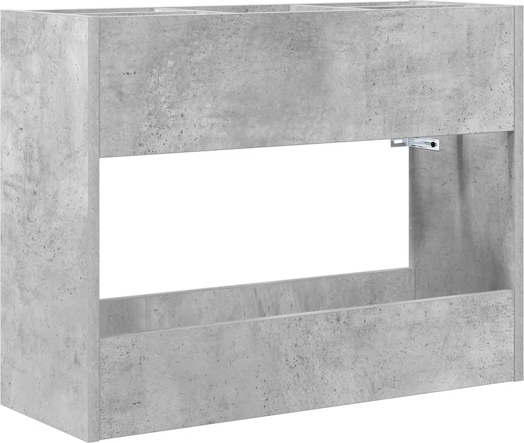 SYFAX™ Base Porta Ombrellone Grigio Cemento 65x24x50 cm Effetto Legno