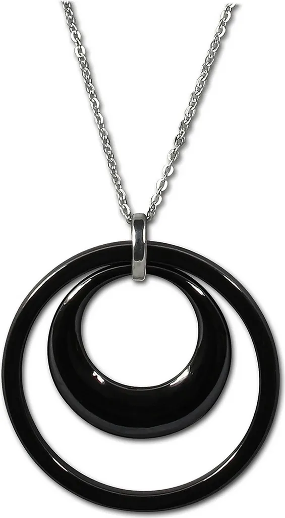Collana Amello ESKX05S 80cm: L'Abbraccio tra Acciaio e Ceramica