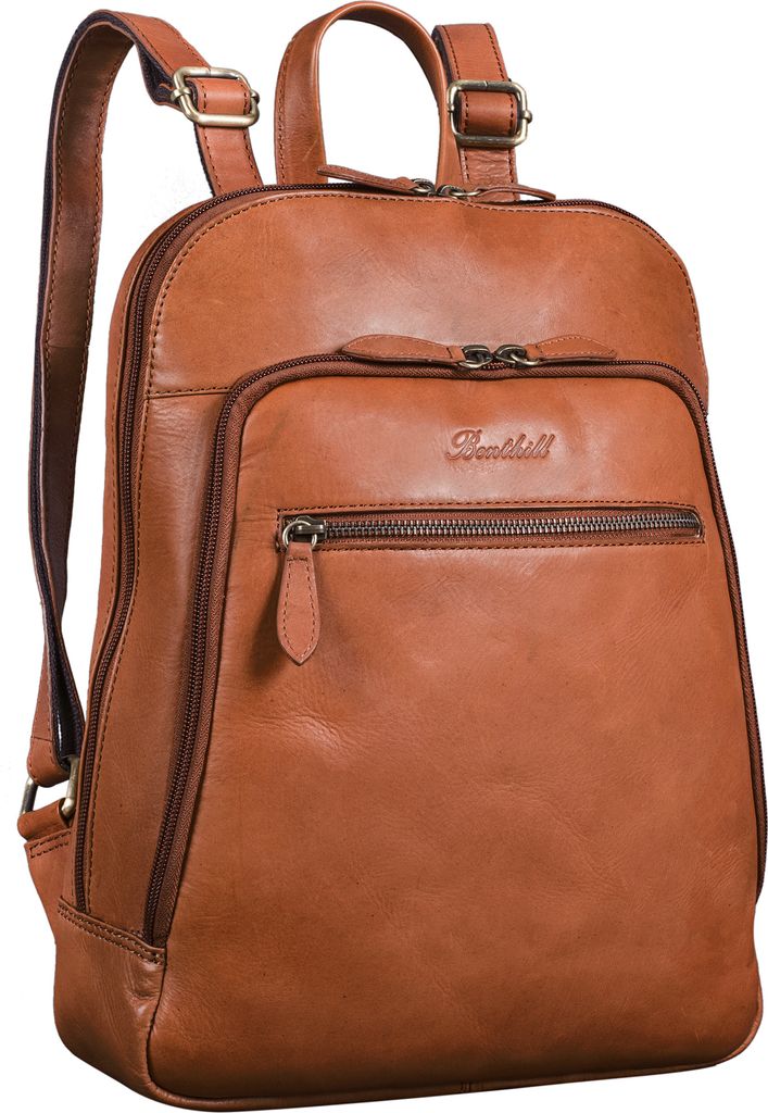 Benthill Rucksack Echt Leder - Kurierrucksack Fahrradrucksack Trekkingrucksack - Damen Herren Rucksack - Lederrucksack