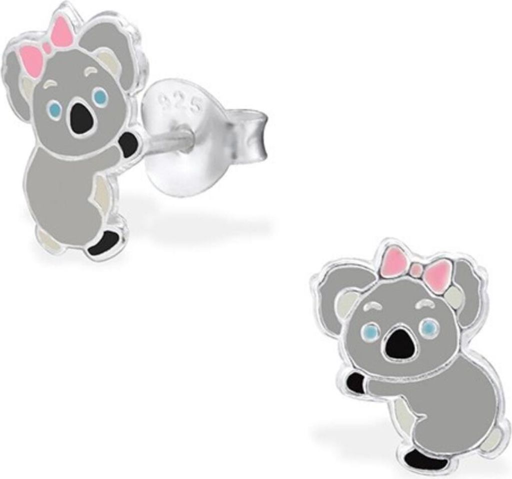 Kinderohrstecker: Mädchen Ohrringe Silber „Koala Bär“