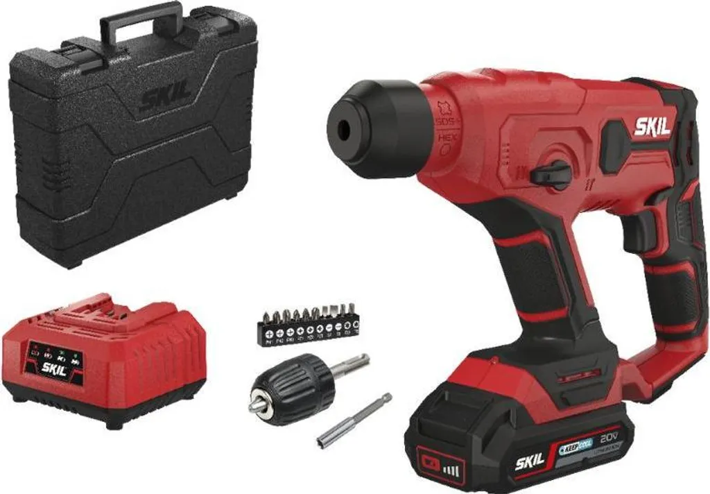 Perforateur SKIL RH1E3810GB avec système SDS+ et batterie KeepCool