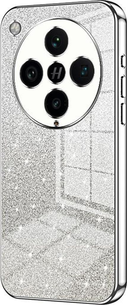 Glitzer Hülle für Oppo Find X8 Pro - Phonesta Crystal Sparkle Silikon Back Cover - Silber