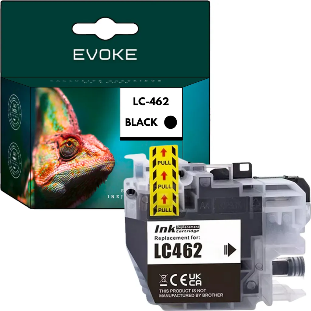Inchiostro Vivo Brother LC462 XLBK per MFC-J3540 J2340DW - Stampe Brillanti