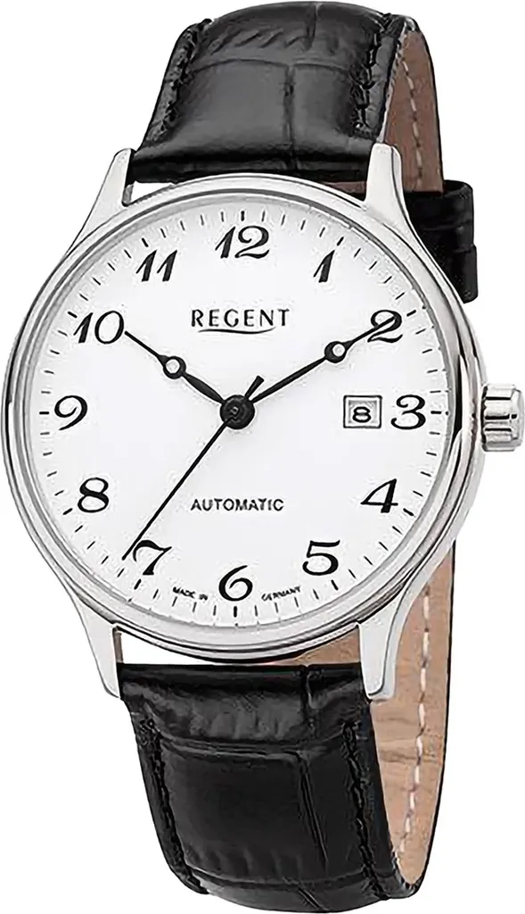 Montre automatique Regent D2URGM2206 homme en cuir noir élégante
