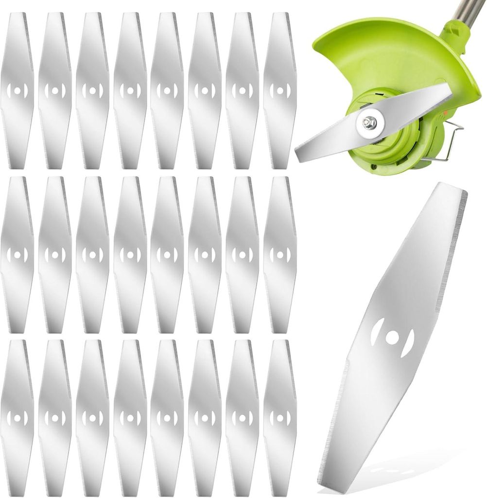 24 Stück Rasentrimmer Messer, Ersatzmesser Rasenmäher, Produktbild 