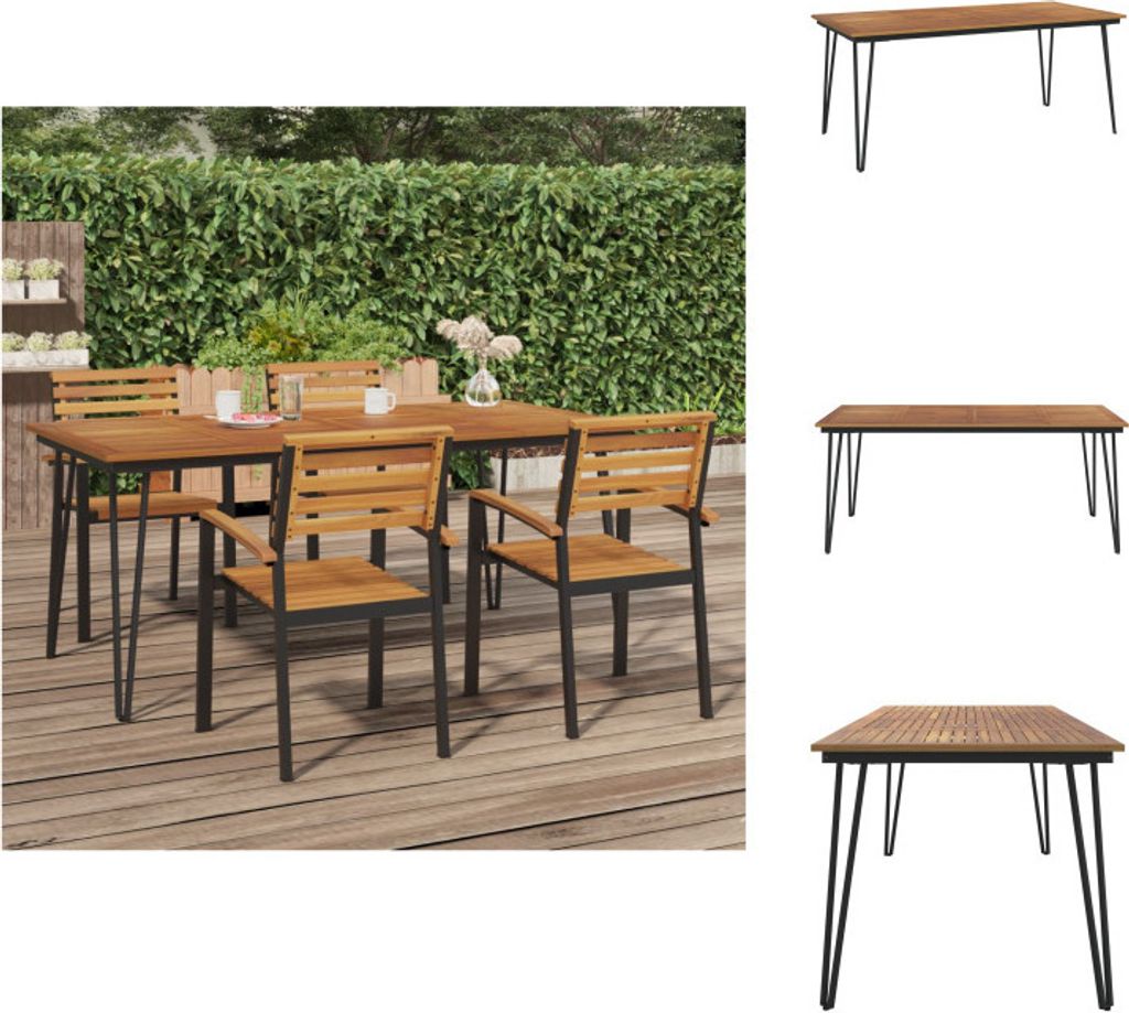 vidaXL Table de jardin pieds de table en épingle à cheveux Image du produit 