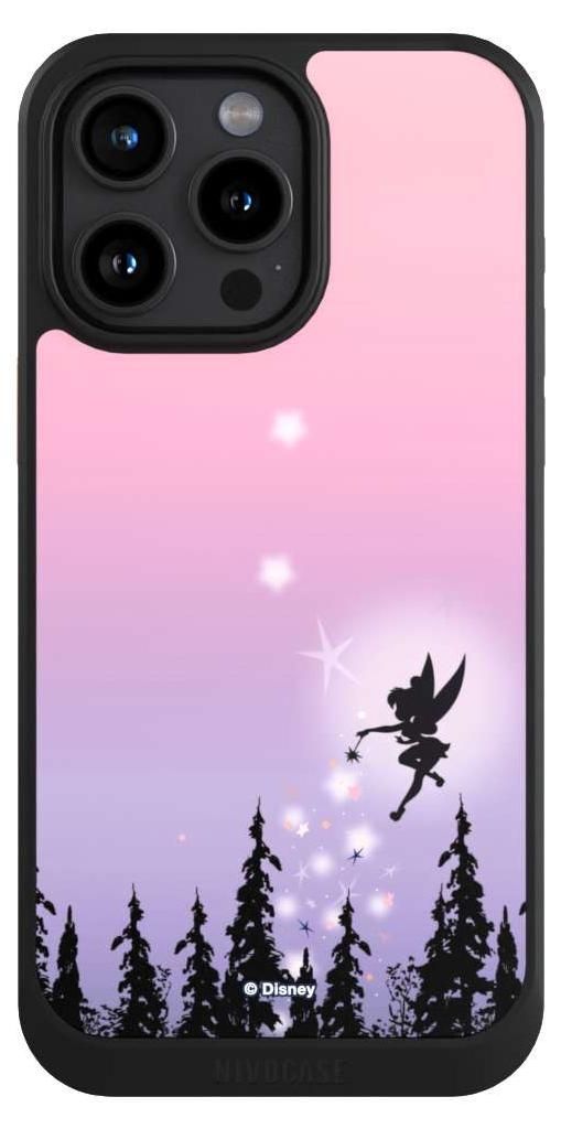 NIVOCASE Hülle für Apple iPhone 15 Pro Max Handyhülle NIVOcore Case Schwarz Disney Offizielles Lizenzprodukt Tinkerbell