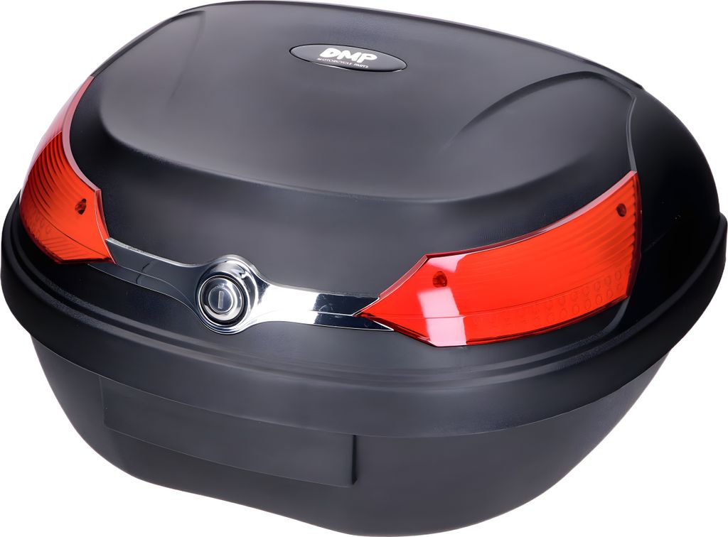 Top Case Koffer DMP 51L schwarz, Reflektor rot